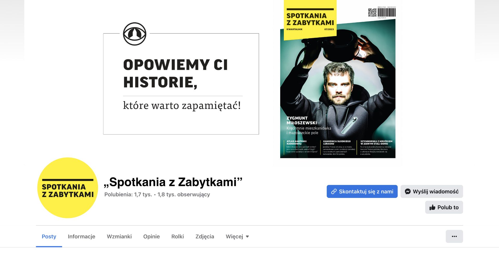 Magazyn Spotkania z Zabytkami - cover photo facebook