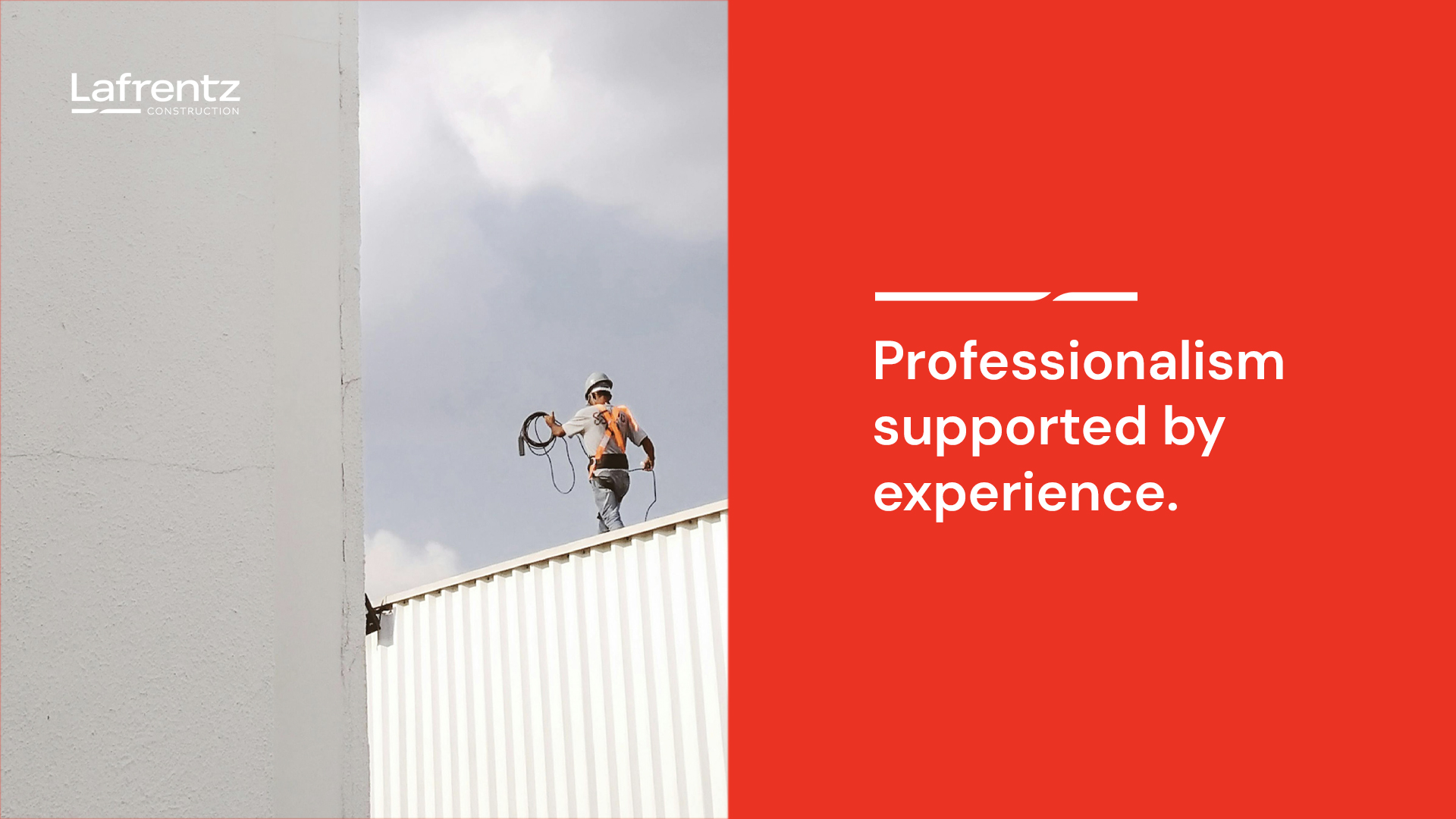 construction worker on a roof