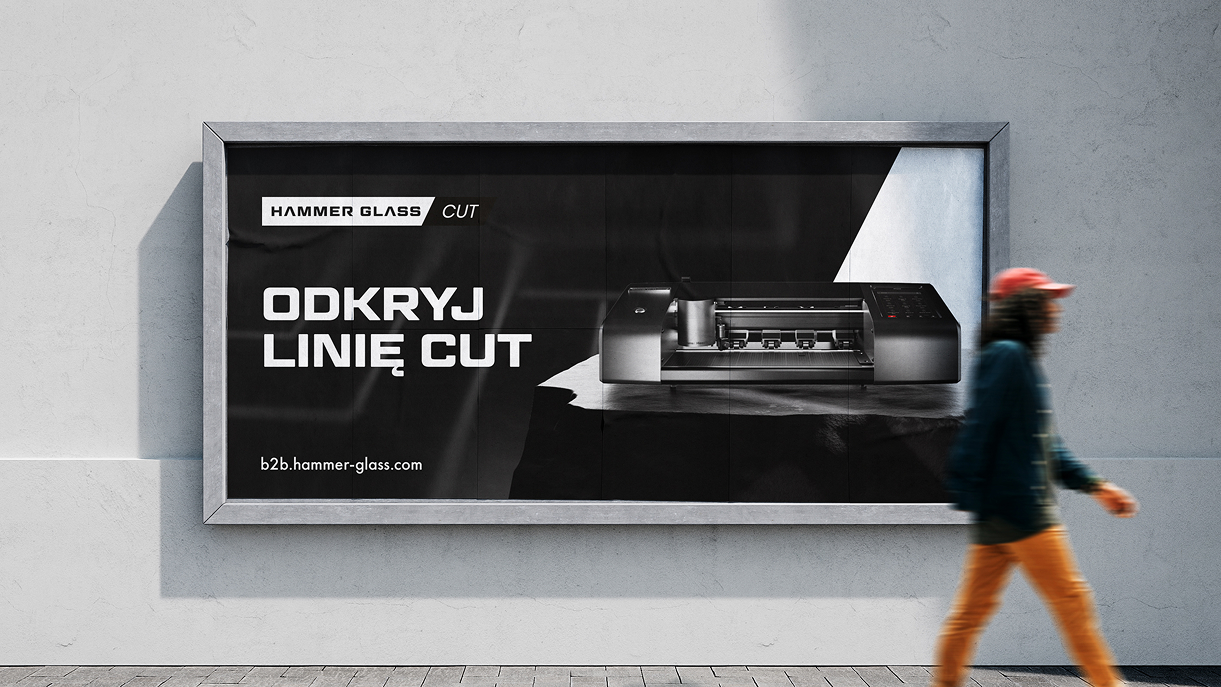 Hammer Glass - billboard reklamowy linii Cut