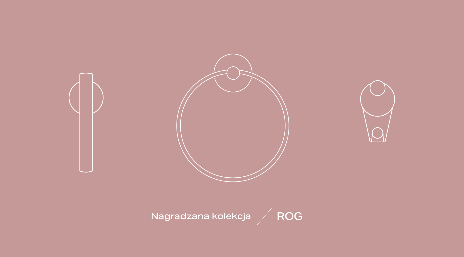 rysunki linearne trzech produktów nomet z linii rog