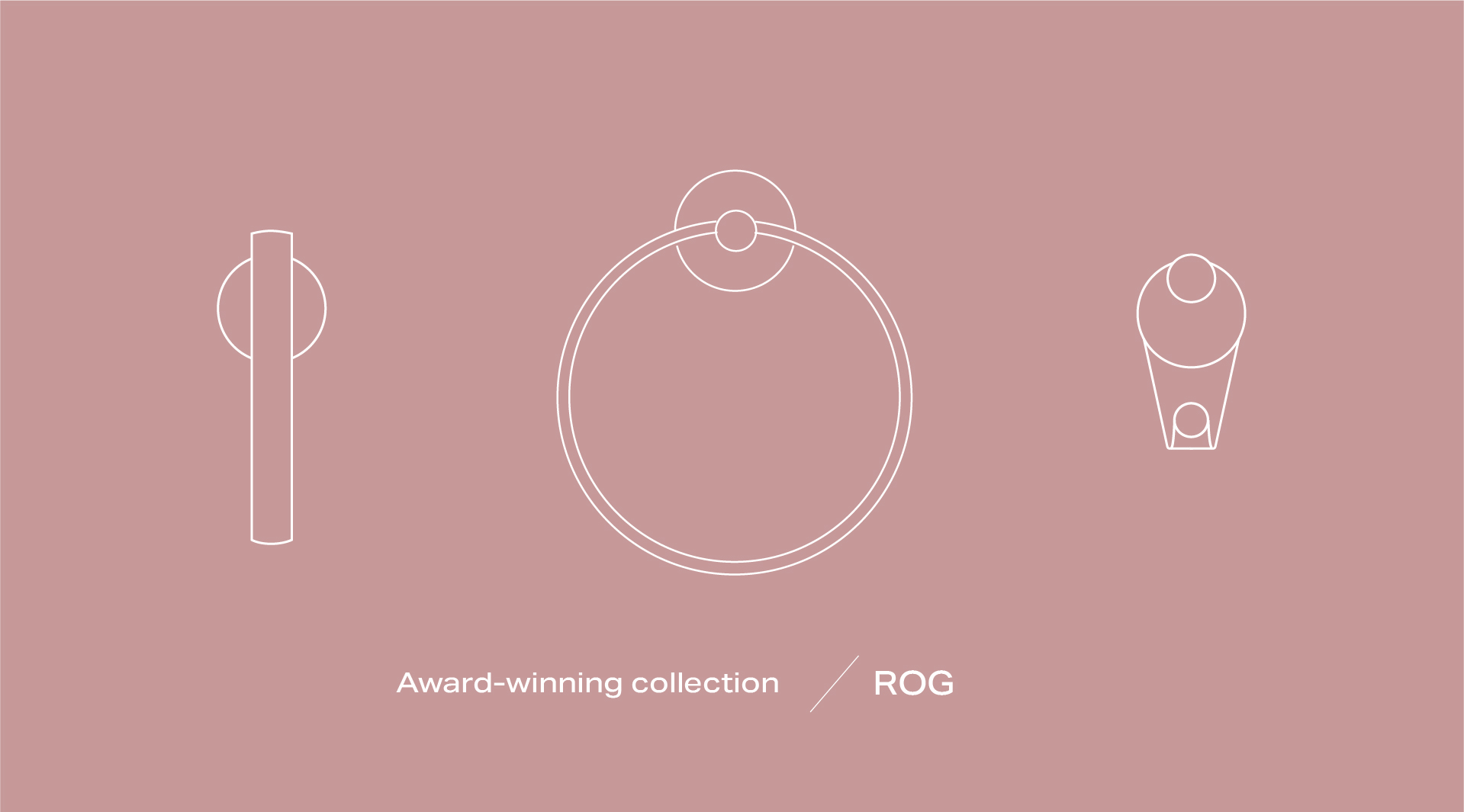 white technical drawings on a pink background