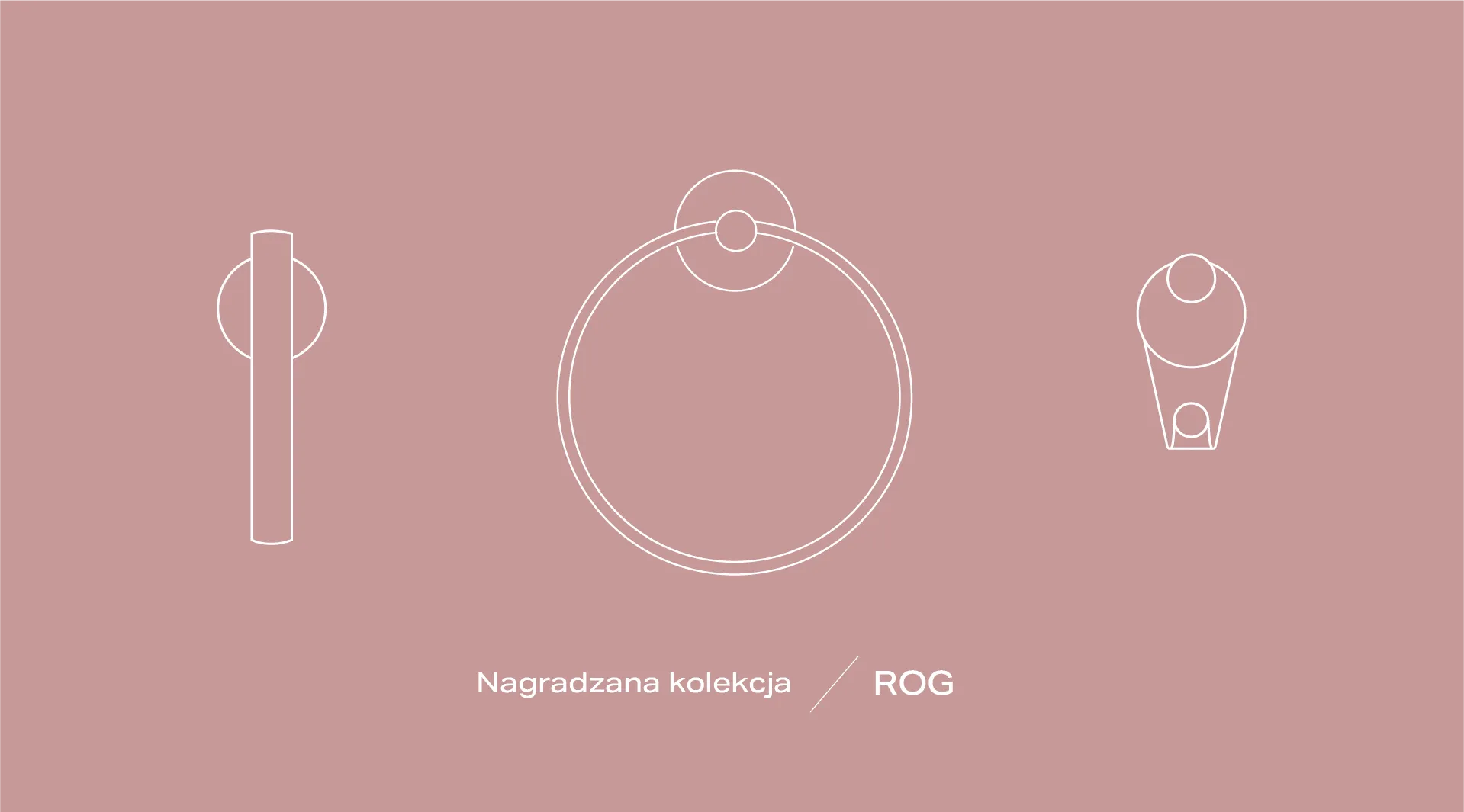 rysunki linearne trzech produktów nomet z linii rog