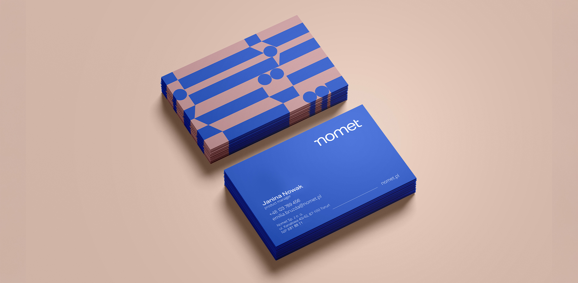 two business card sides showed side by side.