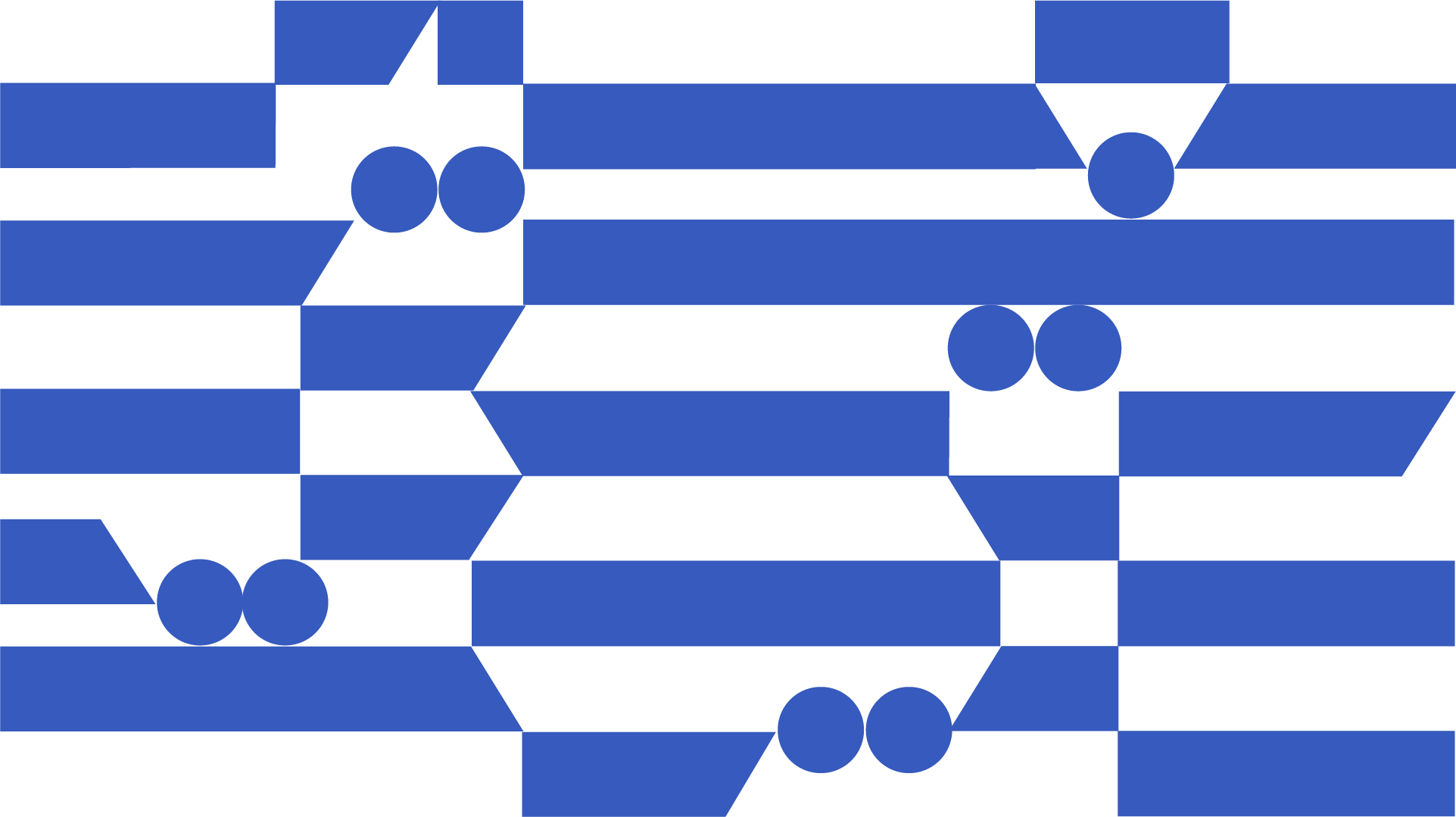 blue. and white geometric pattern