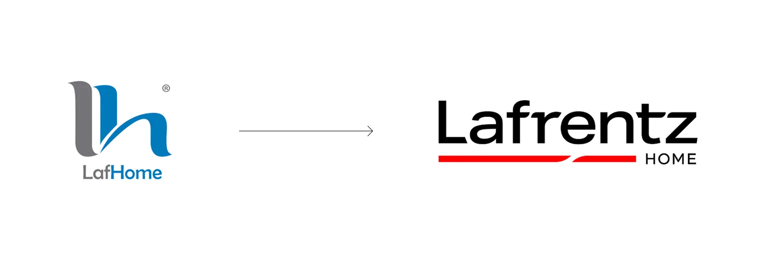 Lafhome i Lafrentz Home - porównanie logotypów