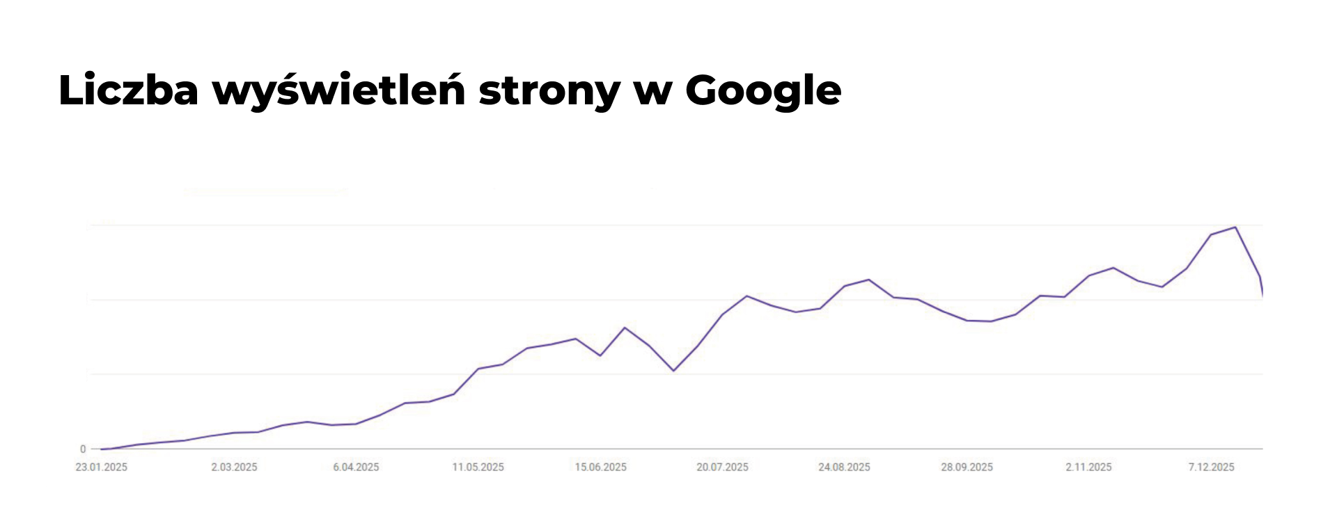 Liczba wyświetleń strony w Google